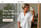 Effortless V-Neck Loose Fit Blouse for Women