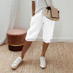 Women's Casual Cotton Linen Capris