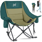 XXL Oversized Rocking Camping Chair – Fully Padded Folding Outdoor Chair
