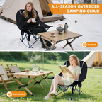 XXL Oversized Rocking Camping Chair – Fully Padded Folding Outdoor Chair