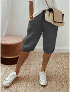 Women's Casual Cotton Linen Capris