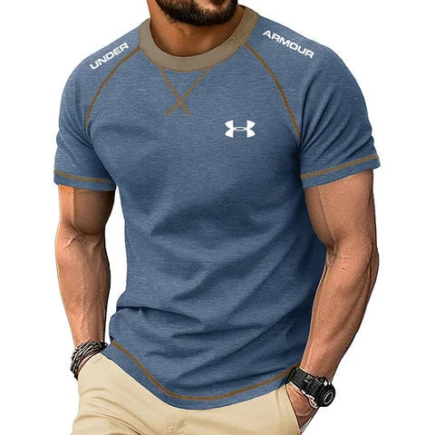 Men's Ice Silk Stretch Performance T-Shirt - Blue