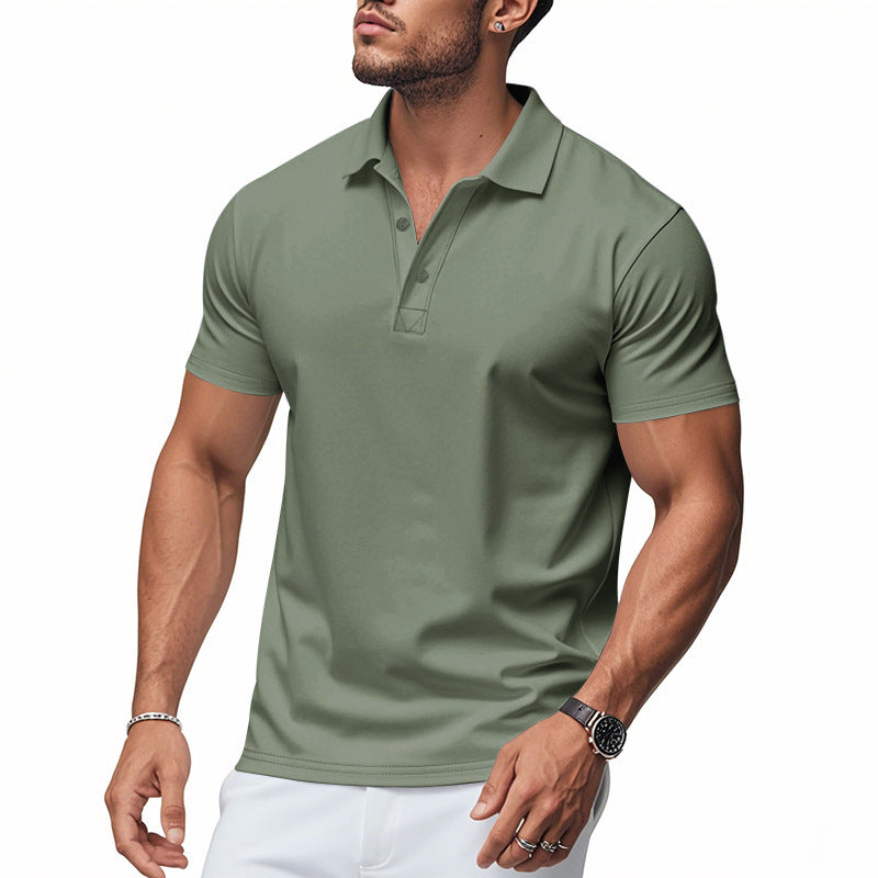 Men's Quick-Dry Short-Sleeve Lapel T-Shirt