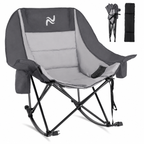 XXL Oversized Rocking Camping Chair – Fully Padded Folding Outdoor Chair