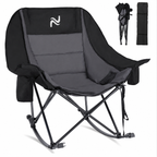 XXL Oversized Rocking Camping Chair – Fully Padded Folding Outdoor Chair