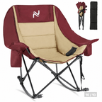XXL Oversized Rocking Camping Chair – Fully Padded Folding Outdoor Chair
