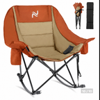 XXL Oversized Rocking Camping Chair – Fully Padded Folding Outdoor Chair