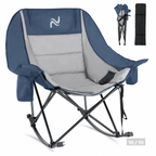 XXL Oversized Rocking Camping Chair – Fully Padded Folding Outdoor Chair