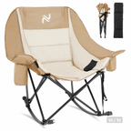 XXL Oversized Rocking Camping Chair – Fully Padded Folding Outdoor Chair
