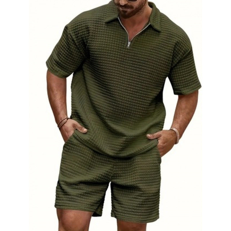 Men Solid Color Casual Summer 2‑Piece Tee & Shorts Set - product image 8