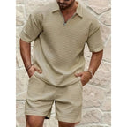 Men Solid Color Casual Summer 2‑Piece Tee & Shorts Set - product image 6