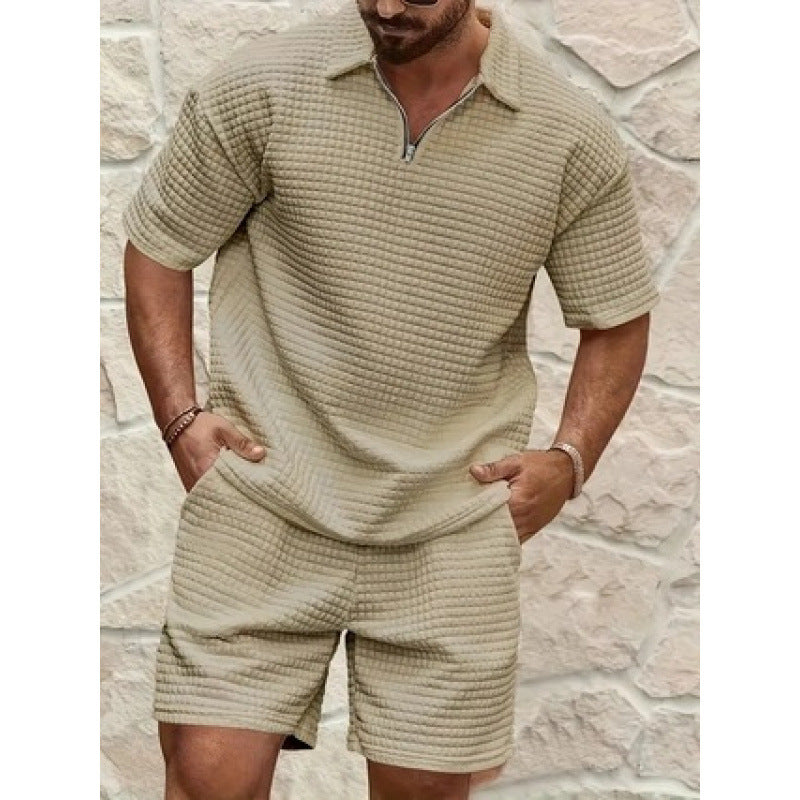 Men Solid Color Casual Summer 2‑Piece Tee & Shorts Set - product image 6