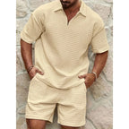 Men Solid Color Casual Summer 2‑Piece Tee & Shorts Set - product image 9