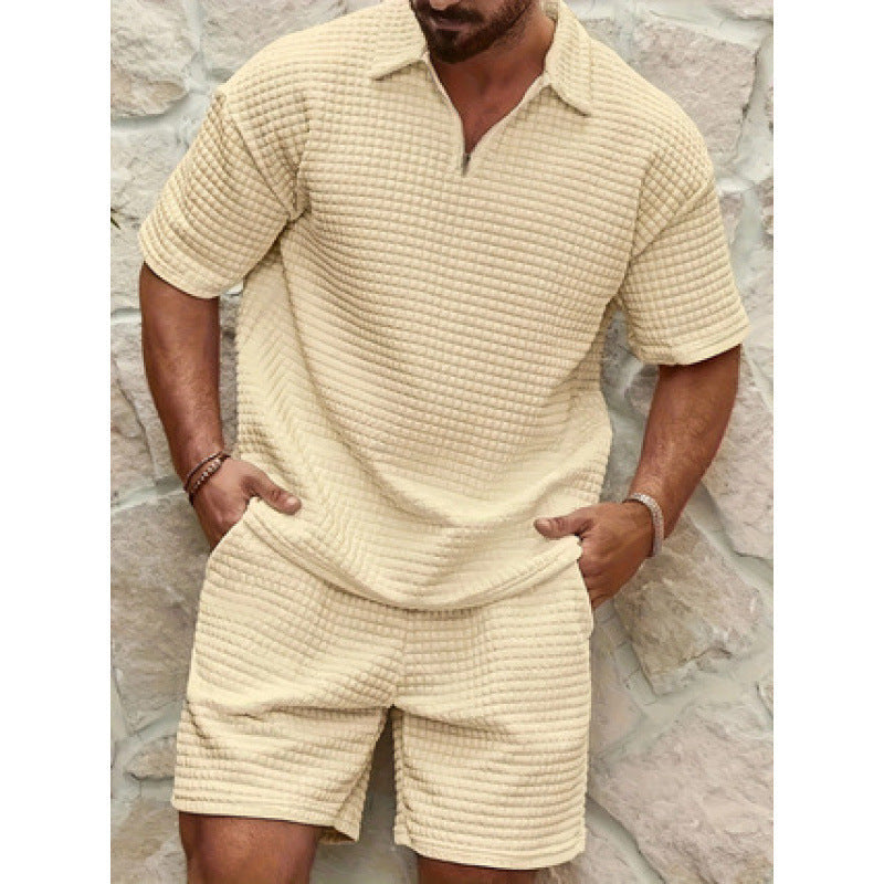 Men Solid Color Casual Summer 2‑Piece Tee & Shorts Set - product image 9