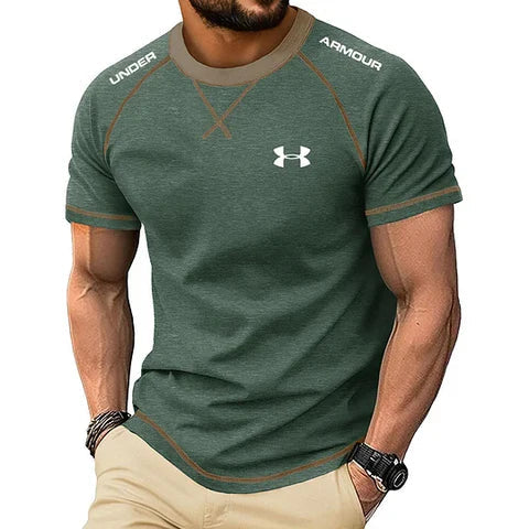 Men's Ice Silk Stretch Performance T-Shirt - Army Green