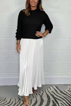 Long SleeveJumper &Pleated Bottom Dress