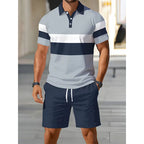 Men's Summer Two-Piece Shirt & Shorts Set