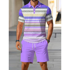 Men's Summer Two-Piece Shirt & Shorts Set
