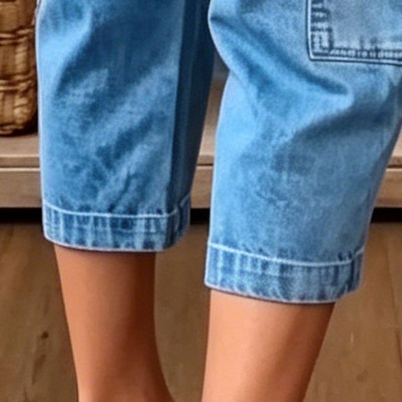 Women's Stretchy Cropped Wide-Leg Jeans - image 7