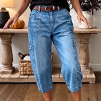 Women's Stretchy Cropped Wide-Leg Jeans - image 11