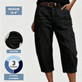 Women's Stretchy Cropped Wide-Leg Jeans - image 10