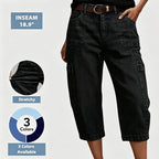 Women's Stretchy Cropped Wide-Leg Jeans - image 10